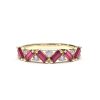 Ruby and diamond 18k gold ring